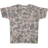Kids Patriotic Camo T-Shirt – USA Flag Embroidered Tee for Boys & Girls – Perfect for Outdoors & Hunting(Classic Camo Brown)