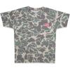 Kids Patriotic Camo T-Shirt – USA Flag Embroidered Tee for Boys & Girls – Perfect for Outdoors & Hunting(Classic Camo Green)
