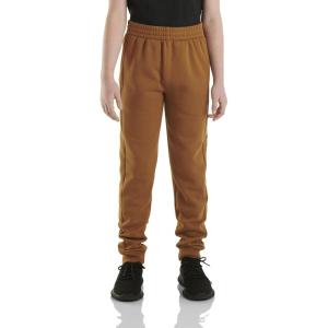 Carhartt Kid’s CK8429 Fleece Logo Sweatpant – Boys(Brown Classic)