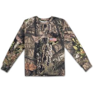 Kids Patriotic Camo T-Shirt – USA Flag Embroidered Tee for Boys & Girls – Perfect for Outdoors & Hunting(Mossy Oak Country Ls)