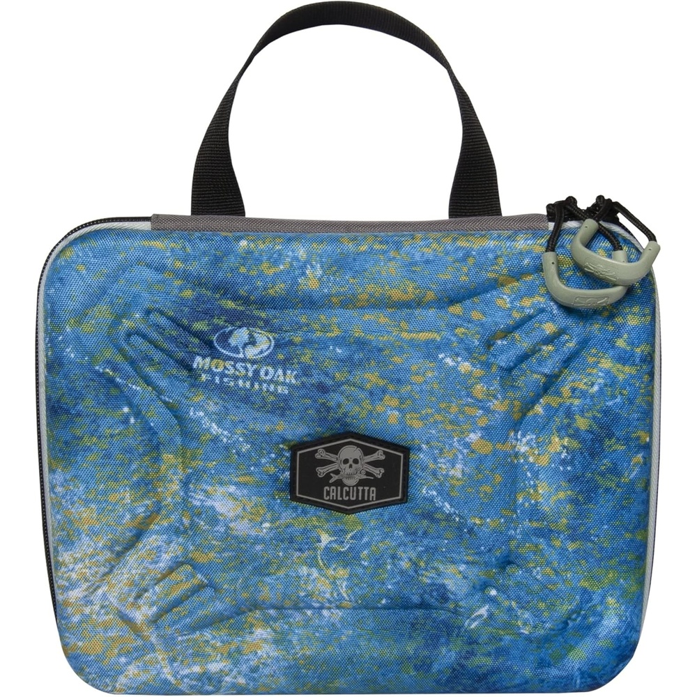 image:imageCalcutta Squall Molded Bait Binder  Mossy Oak Coastal Shoreline Pattern  8 Removable Clear Plastic Sleeves  Compression Molded Durability  Soft Bait OrganizerMolded Bait Binder