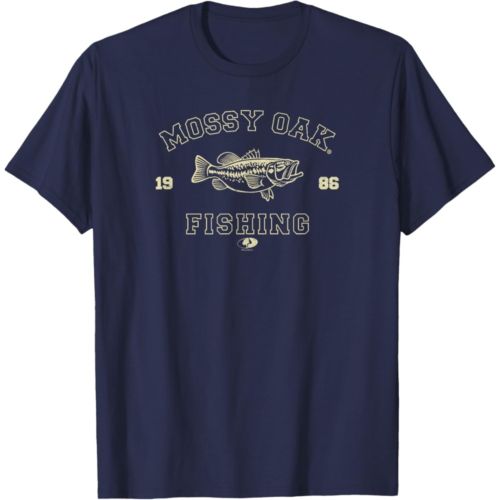 image:imageMossy Oak Fishing 1986 Built for The Bite Fish Logo TShirtNavy Blue