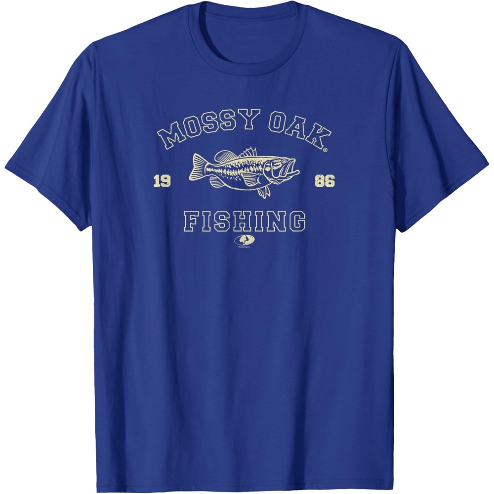 image:imageMossy Oak Fishing 1986 Built for The Bite Fish Logo TShirtRoyal Blue