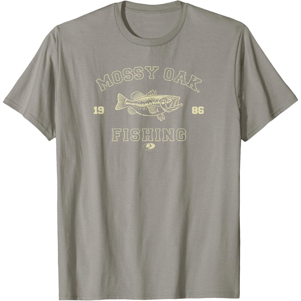 image:imageMossy Oak Fishing 1986 Built for The Bite Fish Logo TShirtSlate Grey