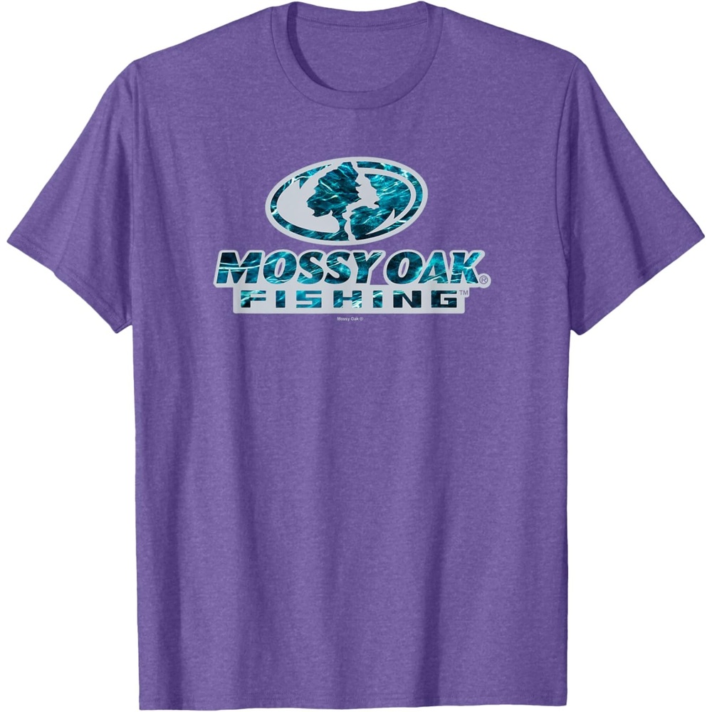 image:imageMossy Oak Fishing Open Water Classic Blue Logo TShirtPurple Heather
