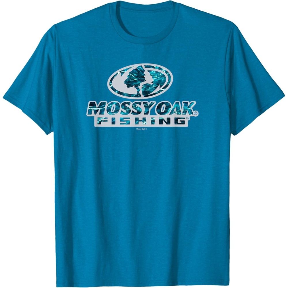 image:imageMossy Oak Fishing Open Water Classic Blue Logo TShirtSapphire Blue