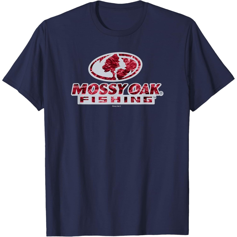 image:imageMossy Oak Fishing Open Water Classic Red Logo TShirtNavy Blue