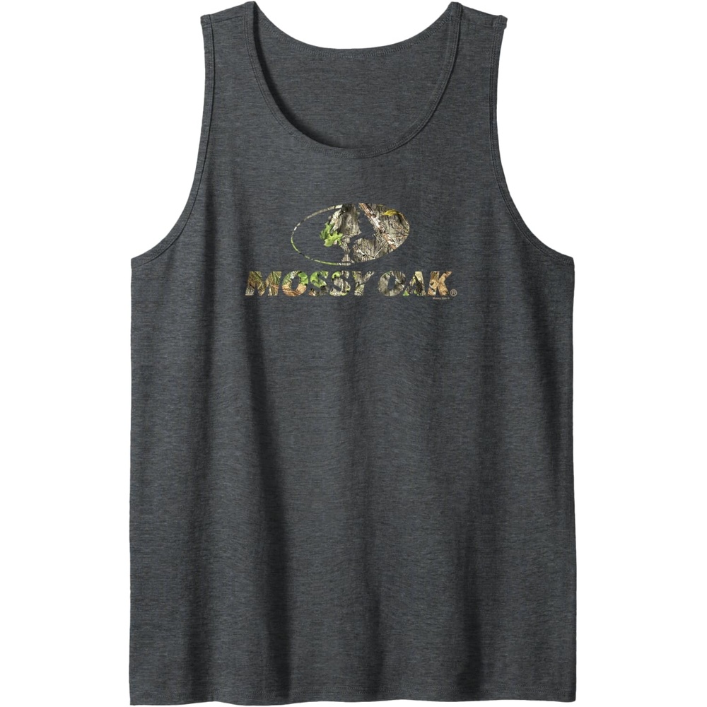 image:imageMossy Oak Nature Camouflage Classic Outdoors Logo Tank TopDark Heather Grey