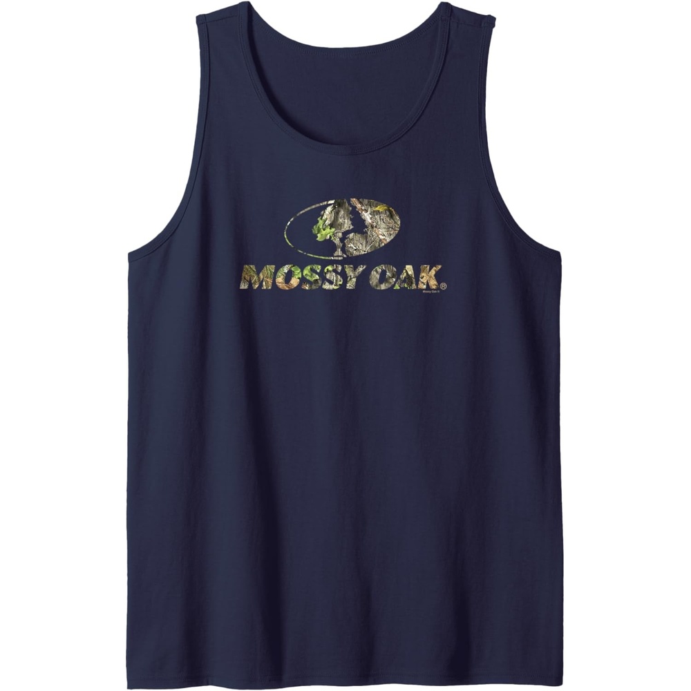 image:imageMossy Oak Nature Camouflage Classic Outdoors Logo Tank TopNavy Blue