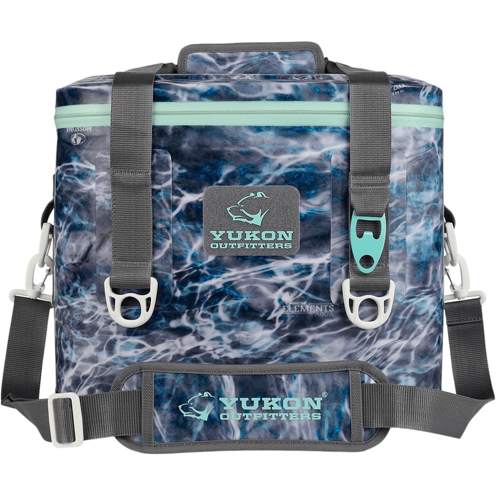 image:imageYukon Outfitters Can Tech Cooler Bag Durable TRU Welded Leakproof Insulated Outdoor Camping Boating Meal amp Drink Lunchbox wAirtight Zippers Padded Carry Handle amp Shoulder StrapMossy Oak Steelhead