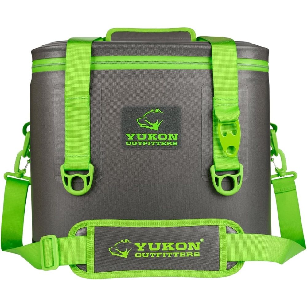 image:imageYukon Outfitters Can Tech Cooler Bag Durable TRU Welded Leakproof Insulated Outdoor Camping Boating Meal amp Drink Lunchbox wAirtight Zippers Padded Carry Handle amp Shoulder StrapCharcoalGreen