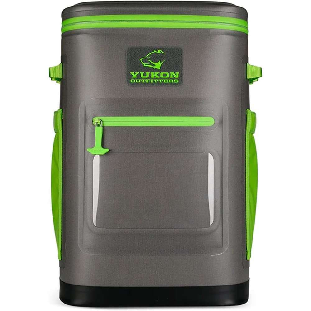 image:imageYukon Outfitters Hatchie Backpack Cooler 54Liter Durable Insulated CargoReady Outdoor Hiking Watersports Meals amp Beverages Daypack Cooler wAirtight Zippers Padded Straps amp Carry HandleCharcoalGreen