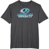 Mossy Oak Fishing Open Water Classic Blue Logo T-Shirt(Dark Heather Grey)