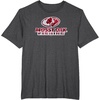 Mossy Oak Fishing Open Water Classic Red Logo T-Shirt(Dark Heather Grey)