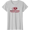 Mossy Oak Fishing Open Water Classic Red Logo T-Shirt(Silver Grey)