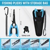 Mossy Oak Fishing Tools Kit- Fishing Plier, Fish Lip Gripper, Multifunctional Fishing Hook Remover with Lanyards Sheath, Saltwater Resistant Fishing Accessories & Equipment, Fishing Gifts for Men(6pc fishing tool kit)