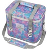 Yukon Outfitters Can Tech Cooler Bag, Durable TRU Welded Leakproof Insulated Outdoor Camping Boating Meal & Drink Lunchbox w/Airtight Zippers, Padded Carry Handle & Shoulder Strap(Shibori Tie Dye)