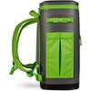Yukon Outfitters Hatchie Backpack Cooler, 54-Liter Durable Insulated Cargo-Ready Outdoor Hiking Watersports Meals & Beverages Daypack Cooler w/Airtight Zippers, Padded Straps & Carry Handle(Charcoal/Green)
