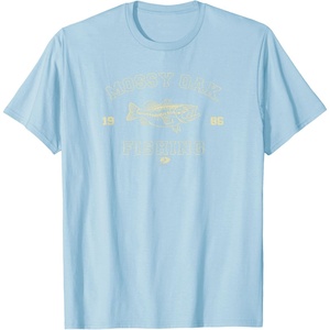 Mossy Oak Fishing 1986 Built for The Bite Fish Logo T-Shirt(Baby Blue)
