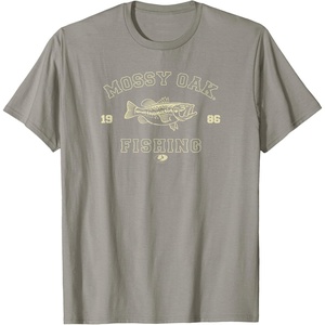 Mossy Oak Fishing 1986 Built for The Bite Fish Logo T-Shirt(Slate Grey)