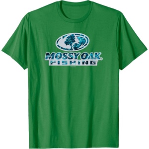 Mossy Oak Fishing Open Water Classic Blue Logo T-Shirt(Kelly Green)