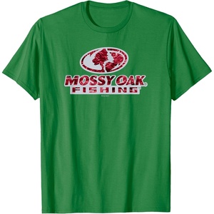 Mossy Oak Fishing Open Water Classic Red Logo T-Shirt(Kelly Green)