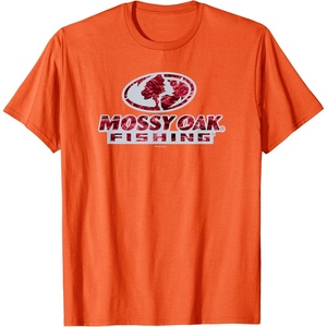 Mossy Oak Fishing Open Water Classic Red Logo T-Shirt(Orange)