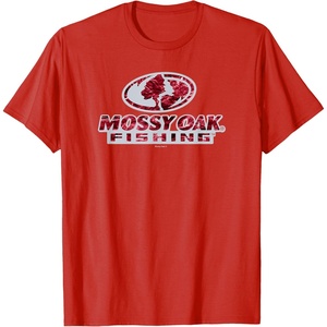 Mossy Oak Fishing Open Water Classic Red Logo T-Shirt(Red)