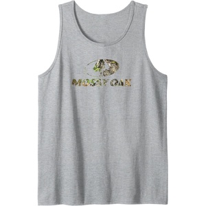 Mossy Oak Nature Camouflage Classic Outdoors Logo Tank Top(Heather Grey)