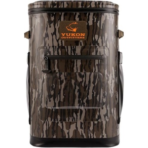 Yukon Outfitters Hatchie Backpack Cooler, 54-Liter Durable Insulated Cargo-Ready Outdoor Hiking Watersports Meals & Beverages Daypack Cooler w/Airtight Zippers, Padded Straps & Carry Handle(Mossy Oak Bottomland)