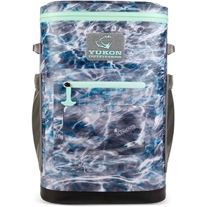 Yukon Outfitters Hatchie Backpack Cooler, 54-Liter Durable Insulated Cargo-Ready Outdoor Hiking Watersports Meals & Beverages Daypack Cooler w/Airtight Zippers, Padded Straps & Carry Handle(Mossy Oak Steelhead)