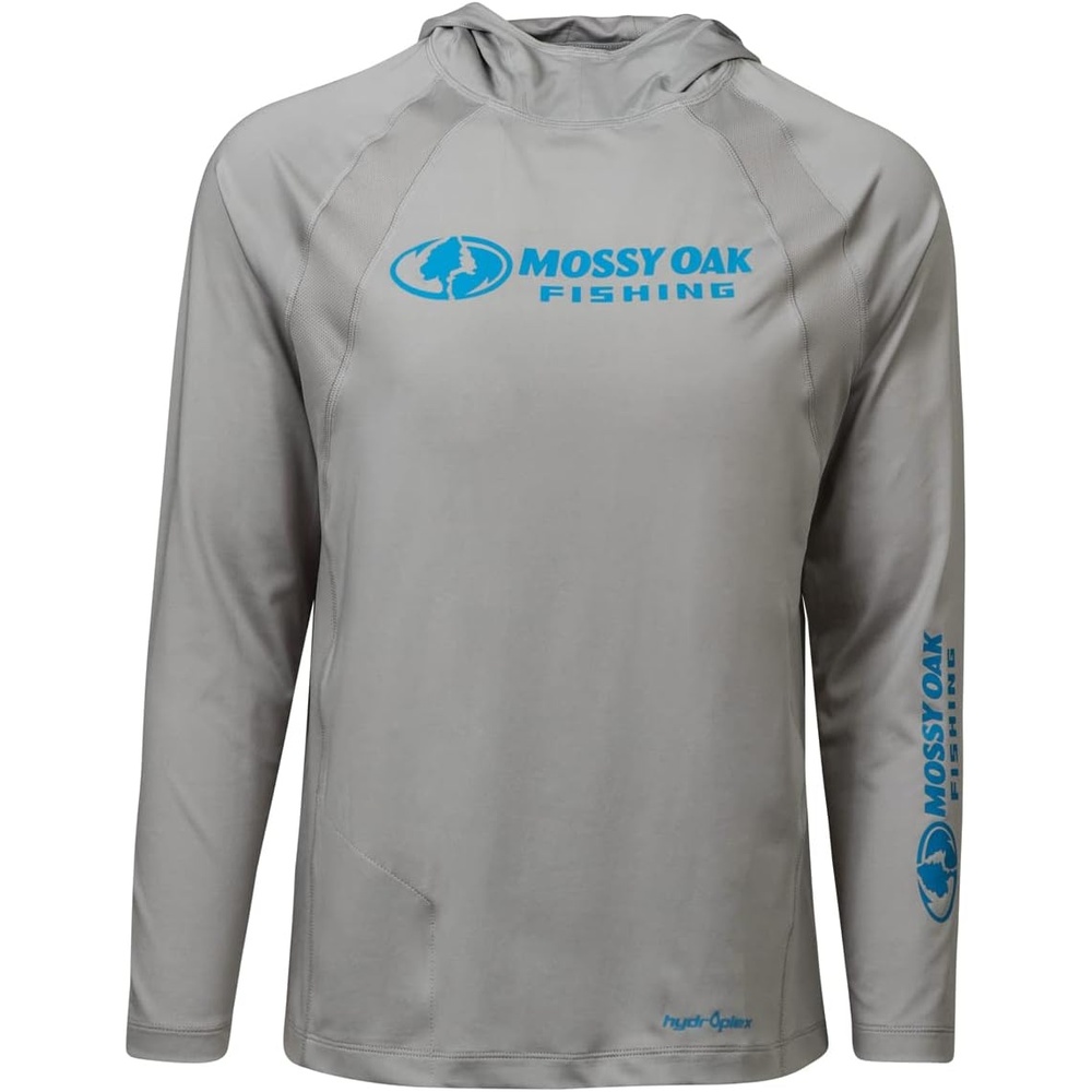 image:imageMossy Oak Mens Mens Lightweight Sun Hoodie Hooded Fishing ShirtsCool Gray