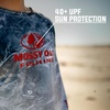 Mossy Oak Men’s Patriotic Fishing Shirts for Men Long Sleeve with Sun Protection(Americana)