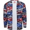 Mossy Oak Men’s Patriotic Fishing Shirts for Men Long Sleeve with Sun Protection(Americana)