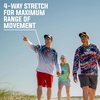 Mossy Oak Men’s Patriotic Fishing Shirts for Men Long Sleeve with Sun Protection(Americana)