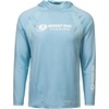 Mossy Oak Men’s Men’s Lightweight Sun Hoodie, Hooded Fishing Shirts(Cool Blue)