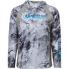Mossy Oak Men’s Men’s Lightweight Sun Hoodie, Hooded Fishing Shirts(Hailstone)
