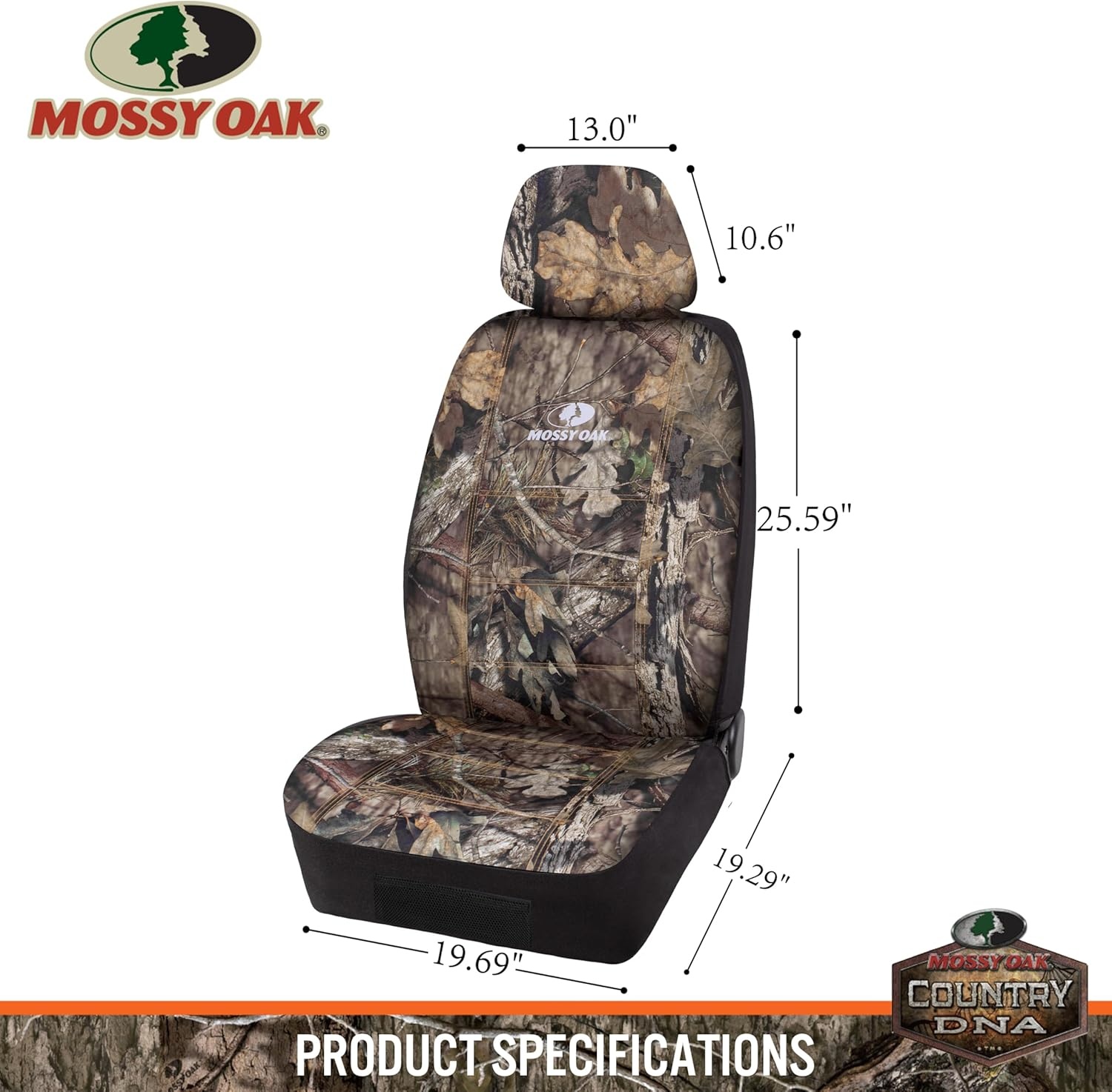 image:imageMossy Oak Front Camo Seat Covers Low Back Made with Premium RipStop Oxford Fabric Airbag Compatible Universial Fit Most Bucket Seats Official Licensed ProductOxford Low Back Front Seat Covers