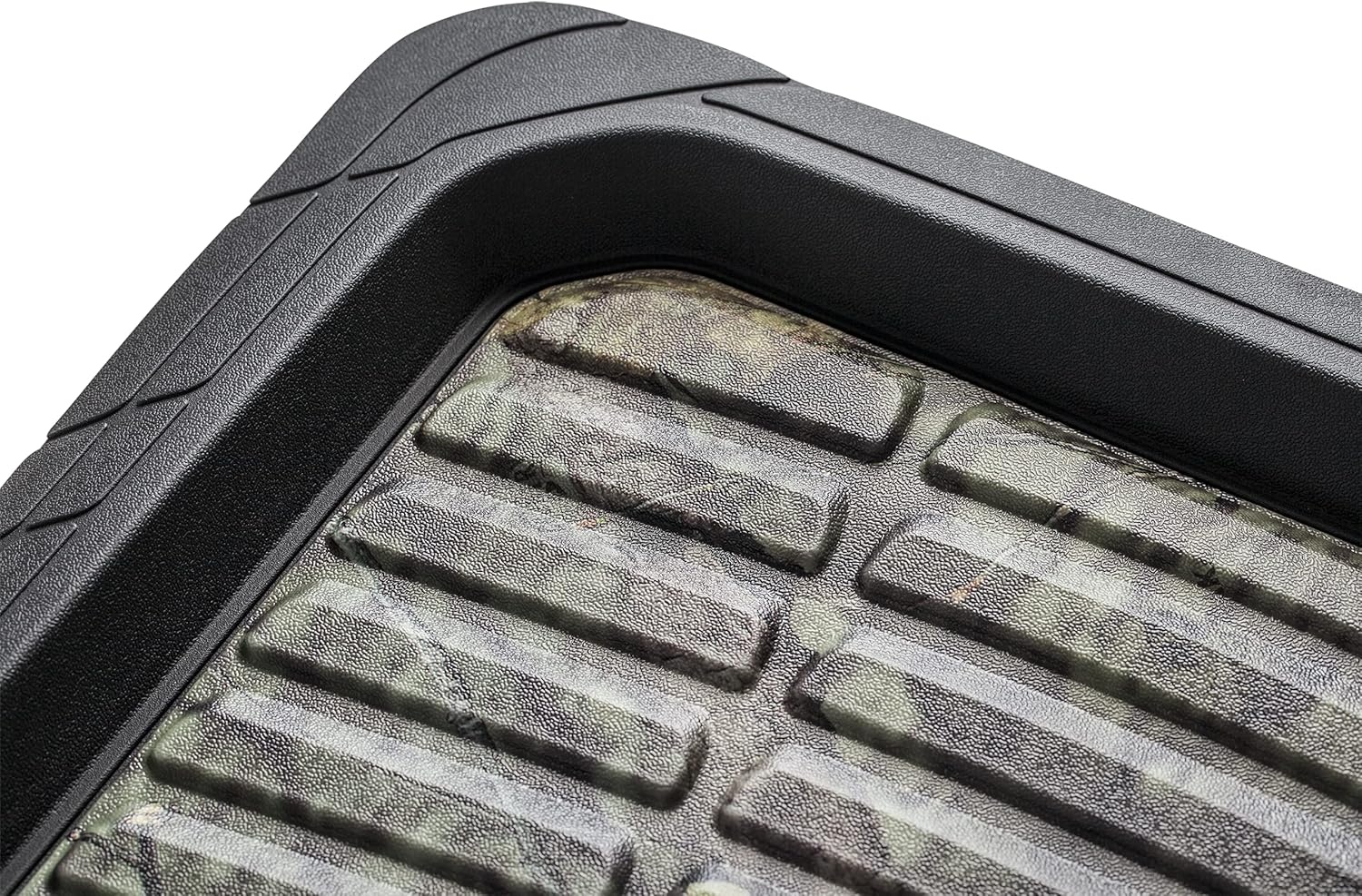 image:imageMossy Oak Heavy Duty Deep Dish Rubber Floor Mats Front and Rear Car Mats with AntiSlip Backing All Weather Protection Trim to Fit for Car SUV Van Trucks Beige Official Licensed ProductBlack