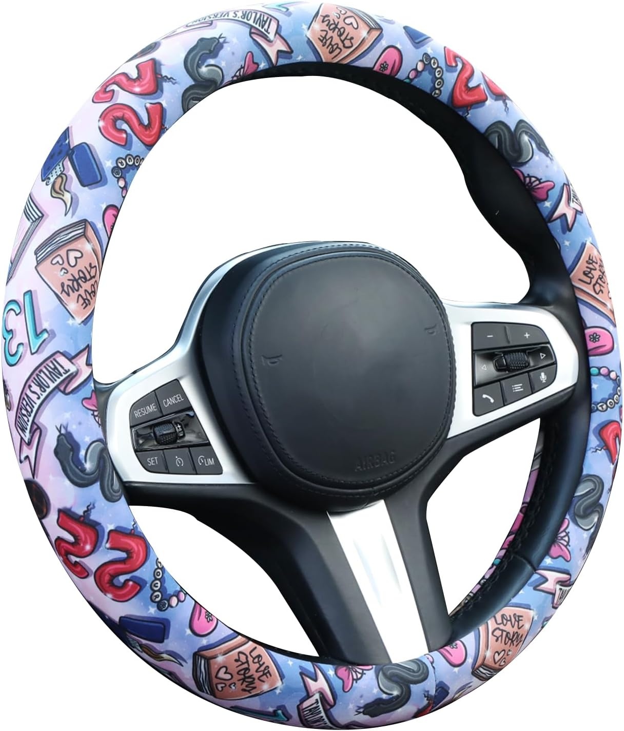 image:imageMossy Oak Shadow Grass Blades Steering Wheel Cover Auto Steering Wheel Protector AntiSlip Breathable Absorbing Sweat Universal Camo Car Accessories 14515 inchFit for Most Car Trucks SUVPop Singer