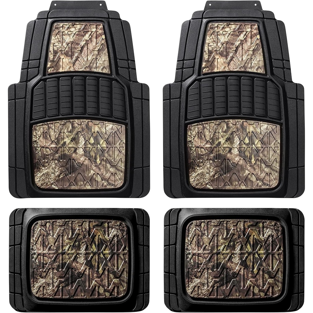 image:imageMossy Oak Camo Trimmable Floor Mats All Weather Protection Trim to Fit for Car SUV Van Trucks Official Licensed Product 4 PcsAll Weather Floor Mats