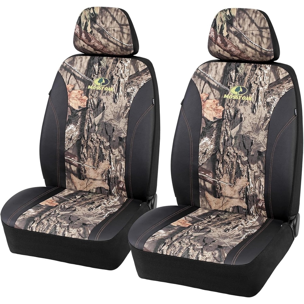 image:imageMossy Oak Front Camo Seat Covers Low Back Made with Premium RipStop Oxford Fabric Airbag Compatible Universial Fit Most Bucket Seats Official Licensed ProductPVC Canvas Low Back Front Seat Covers
