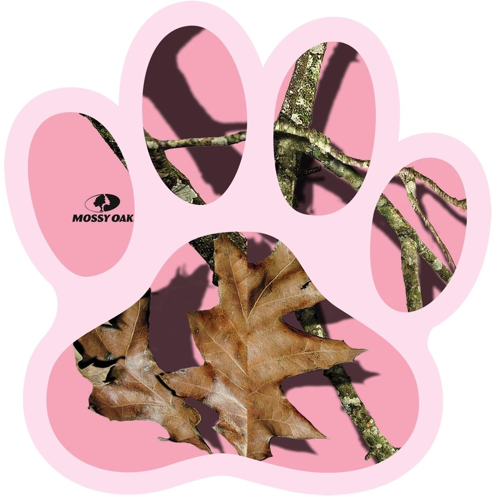image:imageMossy Oak Graphics Animal Decal Easy to Install Nofade Cast Vinyl Hidef Matte Finish Paws Tracks Mallard PatternsPink Camo Dog Paw