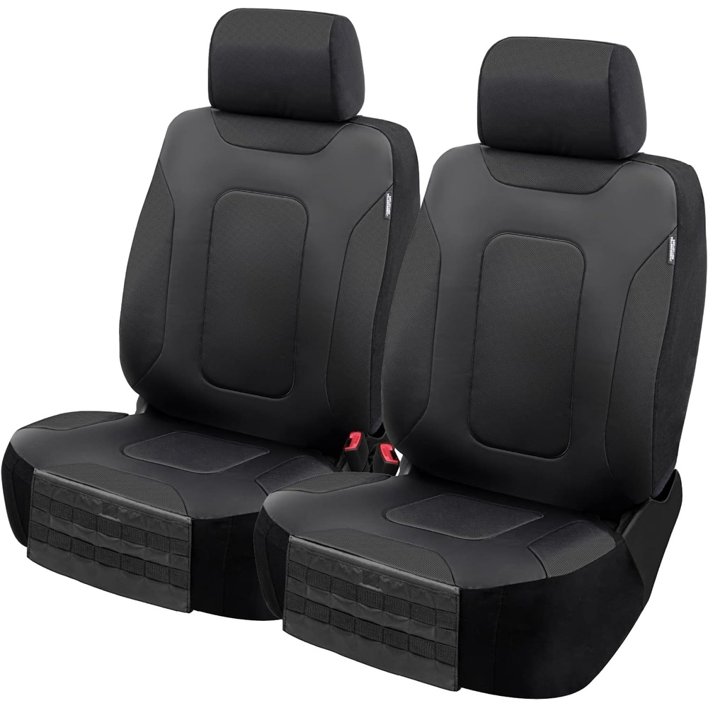 image:imageMossy Oak Heavy Duty Premium Truck Seat Covers for Front Seats Fits FullSize Truck SUV Padded Seat Cover with Bottom Wraparound Front amp Rear Storage PocketsFront Seat Protector Waterproof 2 pcTruck Front Cover Black B