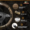 Mossy Oak Camo Steering Wheel Cover, Universal 15 inch – Made with Premium PVC Leather and Cotton Fabric – Official Licensed Product(Beige)
