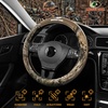 Mossy Oak Camo Steering Wheel Cover, Universal 15 inch – Made with Premium PVC Leather and Cotton Fabric – Official Licensed Product(Beige)