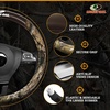 Mossy Oak Camo Steering Wheel Cover, Universal 15 inch – Made with Premium PVC Leather and Cotton Fabric – Official Licensed Product(Brown)