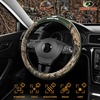 Mossy Oak Camo Steering Wheel Cover, Universal 15 inch – Made with Premium PVC Leather and Cotton Fabric – Official Licensed Product(Green)