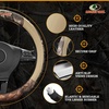 Mossy Oak Full Camo Steering Wheel Cover – Made from Premium Leather, Universal Fit for 14 1/2 to 15 inches – Official Licensed Product – Beige Color(Beige)