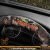 Mossy Oak Full Camo Steering Wheel Cover – Made from Premium Leather, Universal Fit for 14 1/2 to 15 inches – Official Licensed Product – Beige Color(Black)